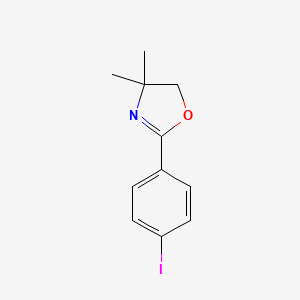 molecular formula C11H12INO B568300 2-(4-Iodophenyl)-4,4-dimethyl-4,5-dihydro-1,3-oxazole CAS No. 115599-48-9