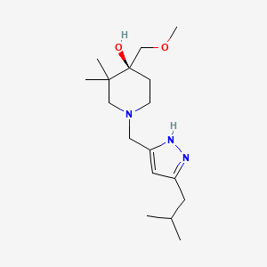 molecular formula C17H31N3O2 B5683019 (4S*)-1-[(5-isobutyl-1H-pyrazol-3-yl)methyl]-4-(methoxymethyl)-3,3-dimethylpiperidin-4-ol 