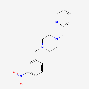 molecular formula C17H20N4O2 B5683022 1-(3-nitrobenzyl)-4-(2-pyridinylmethyl)piperazine 