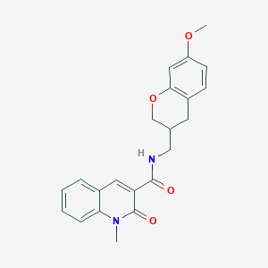 molecular formula C22H22N2O4 B5683033 N-[(7-methoxy-3,4-dihydro-2H-chromen-3-yl)methyl]-1-methyl-2-oxo-1,2-dihydroquinoline-3-carboxamide 