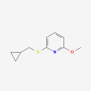 molecular formula C10H13NOS B568304 2-[(Cyclopropylmethyl)sulfanyl]-6-methoxypyridine CAS No. 122734-10-5