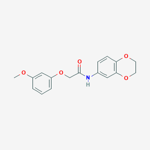 molecular formula C17H17NO5 B5683040 N-(2,3-dihydro-1,4-benzodioxin-6-yl)-2-(3-methoxyphenoxy)acetamide 