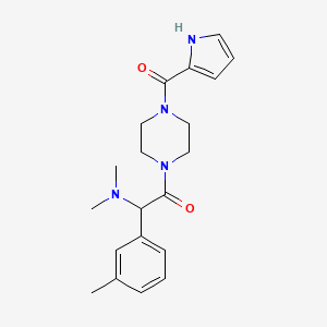 molecular formula C20H26N4O2 B5683057 N,N-dimethyl-1-(3-methylphenyl)-2-oxo-2-[4-(1H-pyrrol-2-ylcarbonyl)-1-piperazinyl]ethanamine 