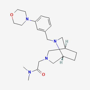 molecular formula C22H34N4O2 B5683058 N,N-dimethyl-2-[(1S*,5R*)-6-(3-morpholin-4-ylbenzyl)-3,6-diazabicyclo[3.2.2]non-3-yl]acetamide 