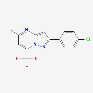 molecular formula C14H9ClF3N3 B5683065 2-(4-chlorophenyl)-5-methyl-7-(trifluoromethyl)pyrazolo[1,5-a]pyrimidine 