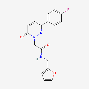 molecular formula C17H14FN3O3 B5683074 2-[3-(4-fluorophenyl)-6-oxo-1(6H)-pyridazinyl]-N-(2-furylmethyl)acetamide 