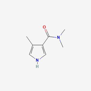 molecular formula C8H12N2O B568309 N,N,4-Trimethyl-1H-pyrrole-3-carboxamide CAS No. 121536-36-5