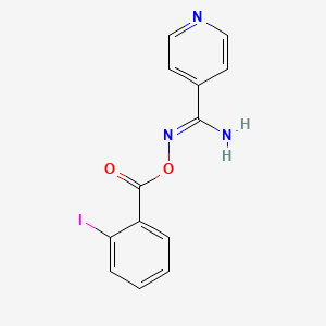 molecular formula C13H10IN3O2 B5683102 N'-[(2-iodobenzoyl)oxy]-4-pyridinecarboximidamide 
