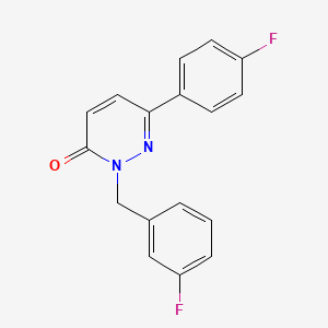 molecular formula C17H12F2N2O B5683127 2-(3-fluorobenzyl)-6-(4-fluorophenyl)-3(2H)-pyridazinone 