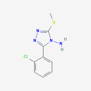 molecular formula C9H9ClN4S B5683162 3-(2-氯苯基)-5-(甲硫基)-4H-1,2,4-三唑-4-胺 