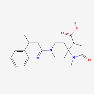 molecular formula C20H23N3O3 B5683168 1-methyl-8-(4-methylquinolin-2-yl)-2-oxo-1,8-diazaspiro[4.5]decane-4-carboxylic acid 