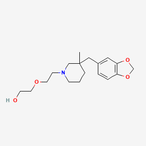 molecular formula C18H27NO4 B5683175 2-{2-[3-(1,3-benzodioxol-5-ylmethyl)-3-methylpiperidin-1-yl]ethoxy}ethanol 
