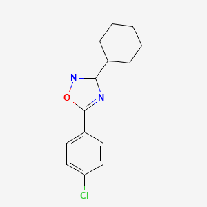 molecular formula C14H15ClN2O B5683199 5-(4-chlorophenyl)-3-cyclohexyl-1,2,4-oxadiazole 