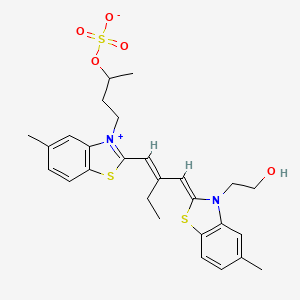 5,5/'-Dimethyl-9-ethyl-3-(2-hydroxyethyl)-3/'-(3-sulfatobutyl)thiacarbocyanine betaine