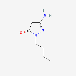 molecular formula C7H13N3O B568323 3-Amino-1-butyl-1H-pyrazol-5(4H)-one CAS No. 117320-52-2