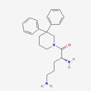 molecular formula C22H29N3O B5683234 {(1R)-4-amino-1-[(3,3-diphenyl-1-piperidinyl)carbonyl]butyl}amine dihydrochloride 