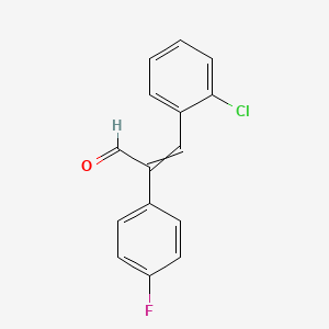 molecular formula C15H10ClFO B568325 3-(2-Chlorophenyl)-2-(4-fluorophenyl)prop-2-enal CAS No. 112704-51-5