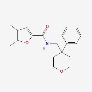 molecular formula C19H23NO3 B5683254 4,5-dimethyl-N-[(4-phenyltetrahydro-2H-pyran-4-yl)methyl]-2-furamide 