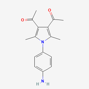molecular formula C16H18N2O2 B5683262 1,1'-[1-(4-aminophenyl)-2,5-dimethyl-1H-pyrrole-3,4-diyl]diethanone 
