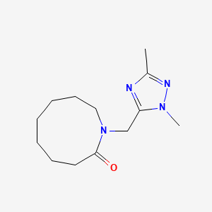 molecular formula C13H22N4O B5683270 1-[(1,3-dimethyl-1H-1,2,4-triazol-5-yl)methyl]azonan-2-one 
