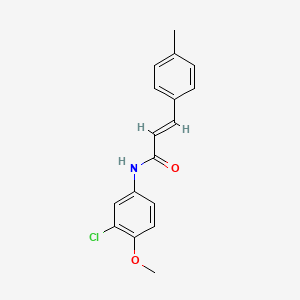 molecular formula C17H16ClNO2 B5683277 N-(3-chloro-4-methoxyphenyl)-3-(4-methylphenyl)acrylamide 