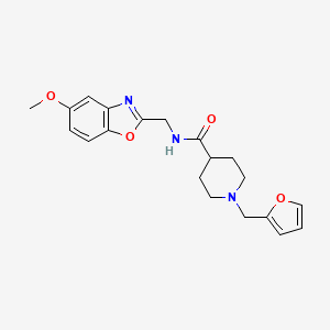 molecular formula C20H23N3O4 B5683362 1-(2-furylmethyl)-N-[(5-methoxy-1,3-benzoxazol-2-yl)methyl]-4-piperidinecarboxamide 