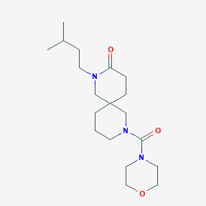 2-(3-methylbutyl)-8-(morpholin-4-ylcarbonyl)-2,8-diazaspiro[5.5]undecan-3-one