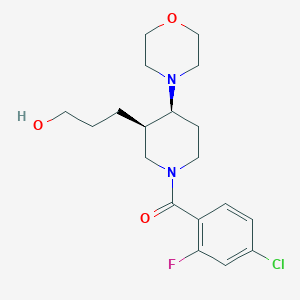3-[(3R*,4S*)-1-(4-chloro-2-fluorobenzoyl)-4-morpholin-4-ylpiperidin-3-yl]propan-1-ol