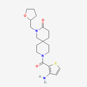 molecular formula C19H27N3O3S B5683425 9-[(3-amino-2-thienyl)carbonyl]-2-(tetrahydrofuran-2-ylmethyl)-2,9-diazaspiro[5.5]undecan-3-one 