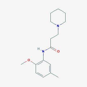 N-(2-methoxy-5-methylphenyl)-3-(1-piperidinyl)propanamide