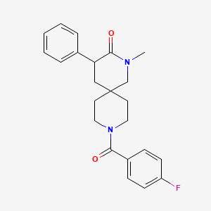 molecular formula C23H25FN2O2 B5683440 9-(4-fluorobenzoyl)-2-methyl-4-phenyl-2,9-diazaspiro[5.5]undecan-3-one 