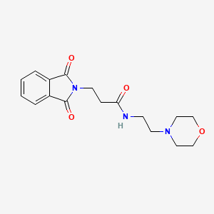 molecular formula C17H21N3O4 B5683453 3-(1,3-dioxo-1,3-dihydro-2H-isoindol-2-yl)-N-[2-(4-morpholinyl)ethyl]propanamide 