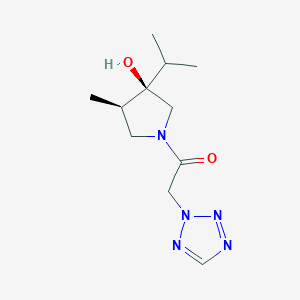 molecular formula C11H19N5O2 B5683460 (3R*,4R*)-3-isopropyl-4-methyl-1-(2H-tetrazol-2-ylacetyl)-3-pyrrolidinol 