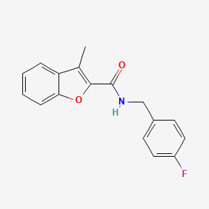 molecular formula C17H14FNO2 B5683474 N-(4-fluorobenzyl)-3-methyl-1-benzofuran-2-carboxamide 