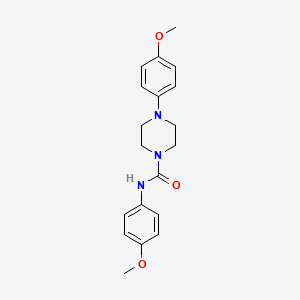 molecular formula C19H23N3O3 B5683490 N,4-bis(4-methoxyphenyl)-1-piperazinecarboxamide 