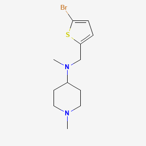 molecular formula C12H19BrN2S B5683492 N-[(5-bromo-2-thienyl)methyl]-N,1-dimethyl-4-piperidinamine 