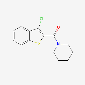 molecular formula C14H14ClNOS B5683511 1-[(3-chloro-1-benzothien-2-yl)carbonyl]piperidine CAS No. 63674-41-9