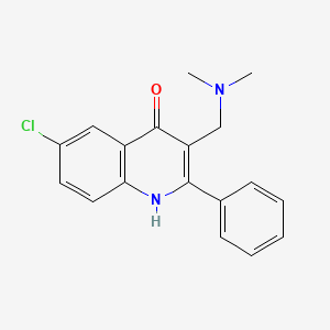 6-chloro-3-[(dimethylamino)methyl]-2-phenyl-4-quinolinol