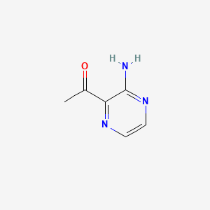 molecular formula C6H7N3O B568356 1-(3-氨基吡嗪-2-基)乙酮 CAS No. 121246-93-3