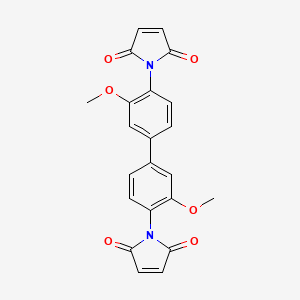 molecular formula C22H16N2O6 B568359 1-[4-[4-(2,5-Dioxopyrrol-1-yl)-3-methoxyphenyl]-2-methoxyphenyl]pyrrole-2,5-dione CAS No. 113969-05-4