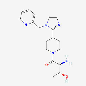 molecular formula C18H25N5O2 B5683611 (2R,3S)-3-amino-4-oxo-4-{4-[1-(2-pyridinylmethyl)-1H-imidazol-2-yl]-1-piperidinyl}-2-butanol dihydrochloride 