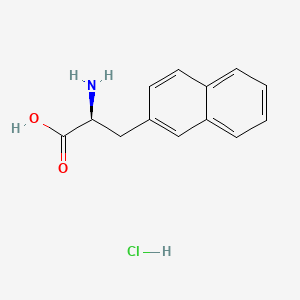 molecular formula C13H14ClNO2 B568363 3-(2-萘基)-L-丙氨酸盐酸盐 CAS No. 122745-12-4
