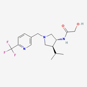 2-hydroxy-N-(rel-(3R,4S)-4-isopropyl-1-{[6-(trifluoromethyl)-3-pyridinyl]methyl}-3-pyrrolidinyl)acetamide hydrochloride