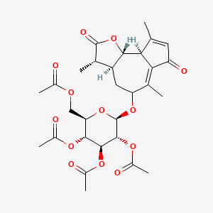 molecular formula C29H36O13 B568364 Lactuside C tetraacetate CAS No. 112408-72-7