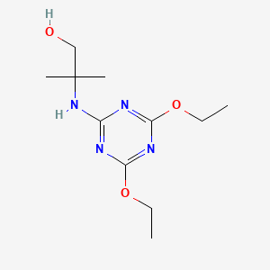 molecular formula C11H20N4O3 B5683641 2-[(4,6-diethoxy-1,3,5-triazin-2-yl)amino]-2-methyl-1-propanol 