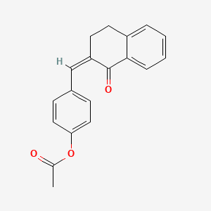 molecular formula C19H16O3 B5683662 4-[(1-oxo-3,4-dihydro-2(1H)-naphthalenylidene)methyl]phenyl acetate 