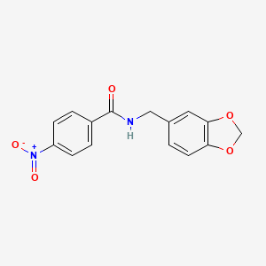 molecular formula C15H12N2O5 B5683670 N-(1,3-benzodioxol-5-ylmethyl)-4-nitrobenzamide 