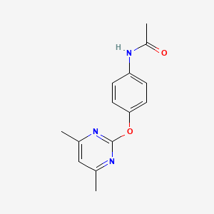 molecular formula C14H15N3O2 B5683682 N-{4-[(4,6-dimethyl-2-pyrimidinyl)oxy]phenyl}acetamide 