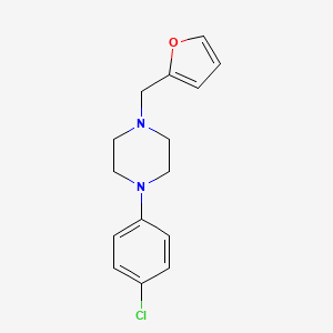 molecular formula C15H17ClN2O B5683706 1-(4-chlorophenyl)-4-(2-furylmethyl)piperazine 