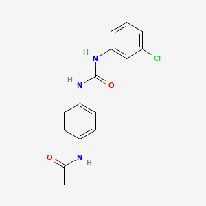 molecular formula C15H14ClN3O2 B5683710 N-[4-({[(3-chlorophenyl)amino]carbonyl}amino)phenyl]acetamide 